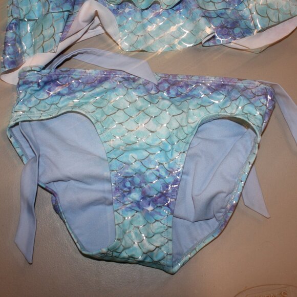 Blue Mermaide 2 Pcs Justice Bikini Swimsuit Size 12 - Picture 3 of 11
